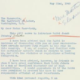 Letter: 1940 May 22
