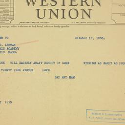 Letter: 1935 October 12
