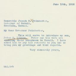 Press Release: 1938 June 15