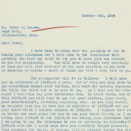 Letter: 1936 October 6