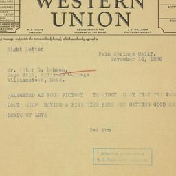 Letter: 1936 November 14