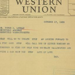 Letter: 1935 October 17