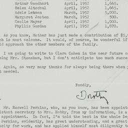 Letter: 1954 January 25