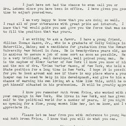 Letter: 1950 May 22
