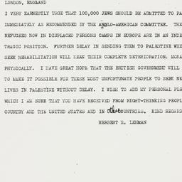 Telegram: 1946 June 20