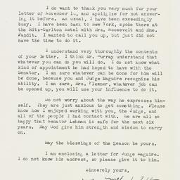 Letter: 1950 November 4