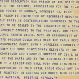 Telegram: 1950 November 16