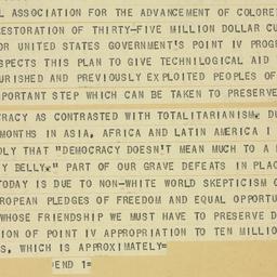 Telegram: 1950 July 11
