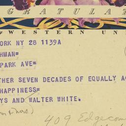 Telegram: 1948 March 28
