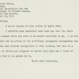 Letter: 1947 April 27