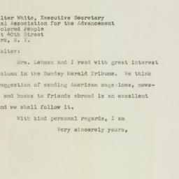 Letter: 1948 February 2