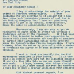 Letter: 1933 March 14