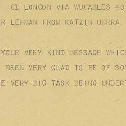 Telegram: 1945 September 14