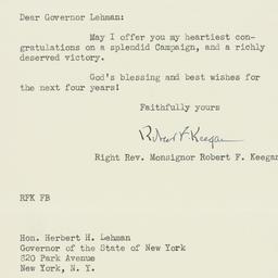Letter: 1938 November 9