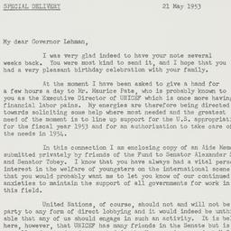 Letter: 1953 May 21