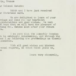Letter: 1951 December 18