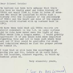 Letter: 1961 April 15