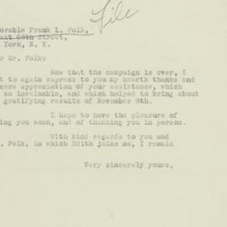 Letter: 1932 November 18