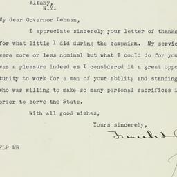 Letter: 1930 November 17