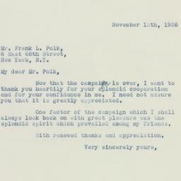 Letter: 1936 November 13