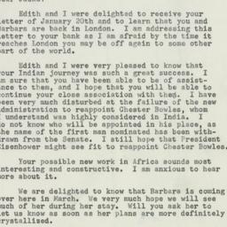 Letter: 1953 January 27
