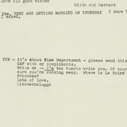 Telegram: 1950 November 14