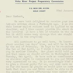 Letter: 1954 January 22