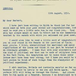 Letter: 1950 August 11