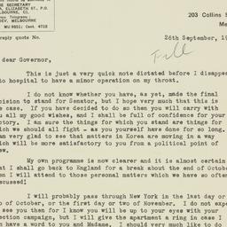 Letter: 1950 September 26
