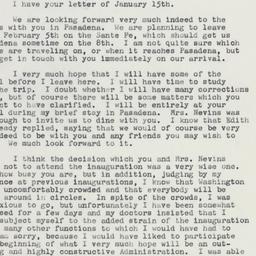 Letter: 1961 January 19