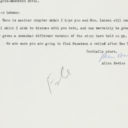 Letter: 1961 February 11