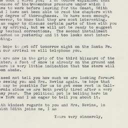 Letter: 1961 February 4