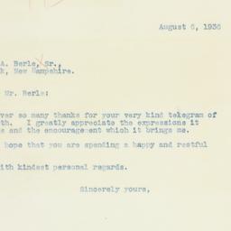 Letter: 1936 August 6