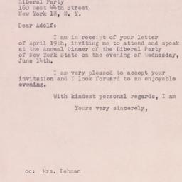 Letter: 1950 April 22