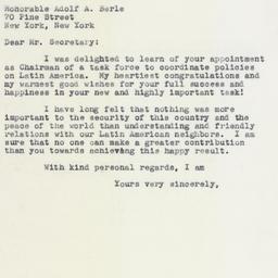 Letter: 1961 February 2
