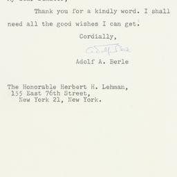 Letter: 1961 February 6