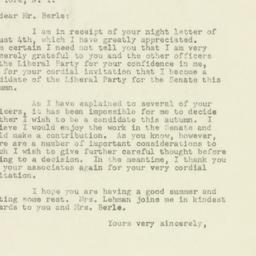 Letter: 1949 August 5