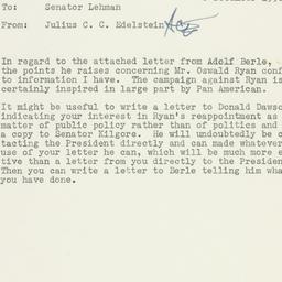 Memorandum: 1950 December 8