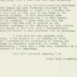 Letter: 1950 July 12