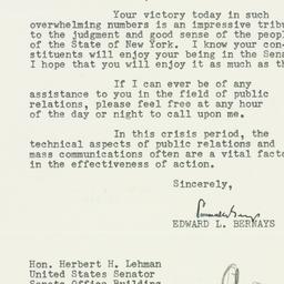 Letter: 1950 November 8