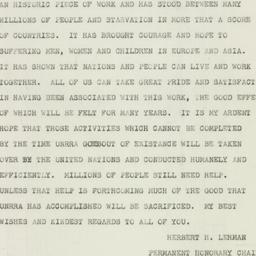 Telegram: 1946 December 11