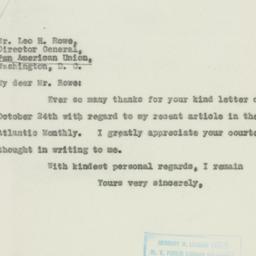 Letter: 1931 October 27