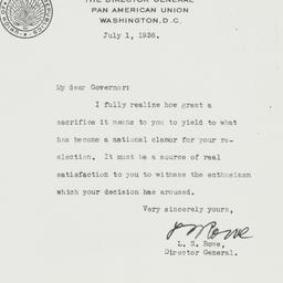 Letter: 1936 July 1