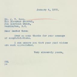 Letter: 1935 January 4