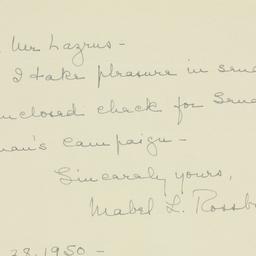 Letter: 1950 September 28