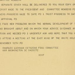 Telegram: 1947 November 4