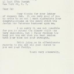 Letter: 1953 January 7