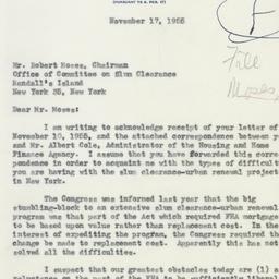 Letter: 1955 November 17