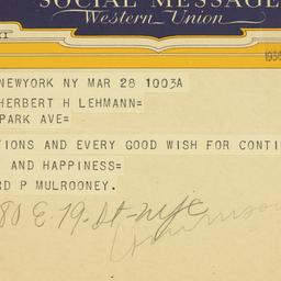 Telegram: 1936 March 28