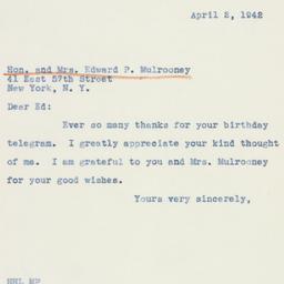 Letter: 1942 April 2
